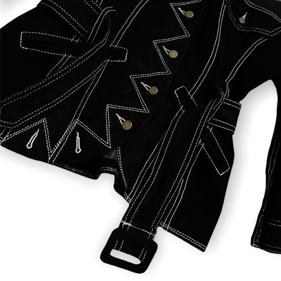 Vintage Atelier Australia Suede Sheepskin & Pigskin Leather Jacket - Womens 8 - Picture 2 of 4